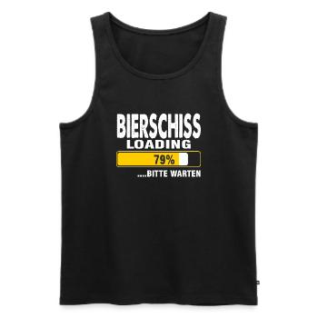 Bierschiss loading Bierparty Biertrinker kostüm - Männer Premium Bio Tank Top - Schwarz - Vorne - Michal (187cm)