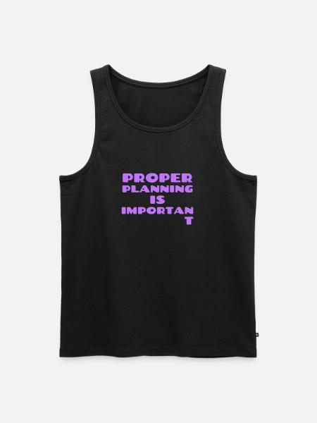 Proper Planning - Men's Premium Organic Tank Top - black