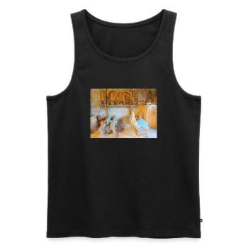 i bin a Hobla - Männer Premium Bio Tank Top - Schwarz - Vorne - AI Model Male 178 light (178cm)