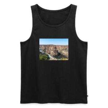 Schlucht in der Nähe der Victoriafälle in Simbabwe - Männer Premium Bio Tank Top - Schwarz - Vorne - AI Model Male 178 light (178cm)