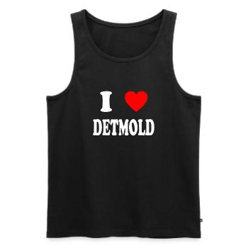 I love Detmold - Männer Premium Bio Tank Top - Schwarz - Vorne - Michal (187cm)