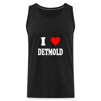 I love Detmold - Männer Premium Bio Tank Top - Anthrazit - Vorne - Alexander (188cm)