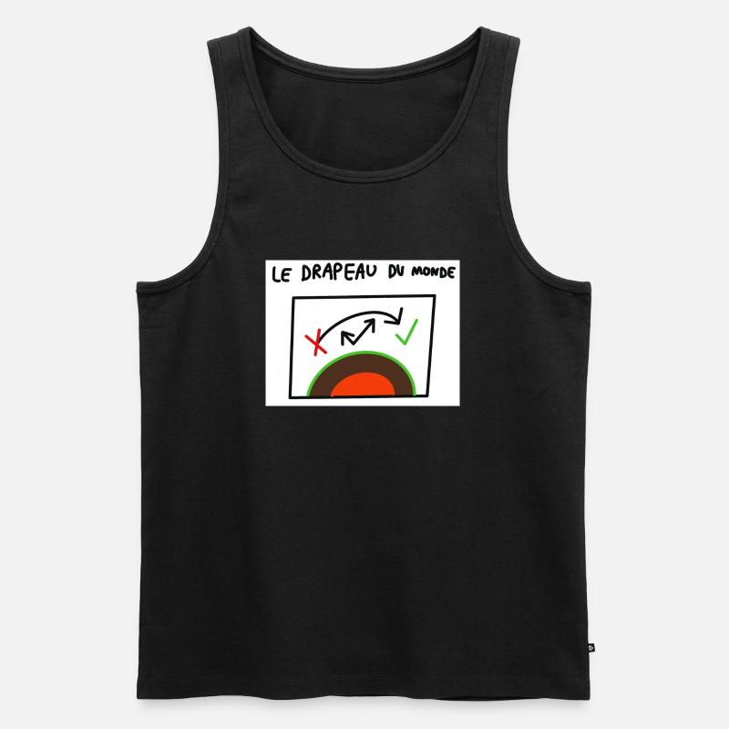 le drapeau du monde. - Débardeur bio Premium Homme - noir