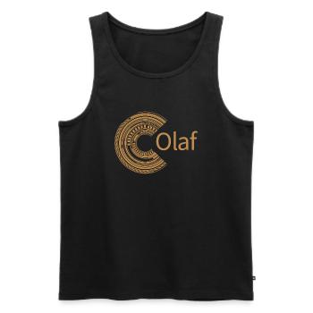 Für Olaf - Männer Premium Bio Tank Top - Schwarz - Vorne - Michal (187cm)