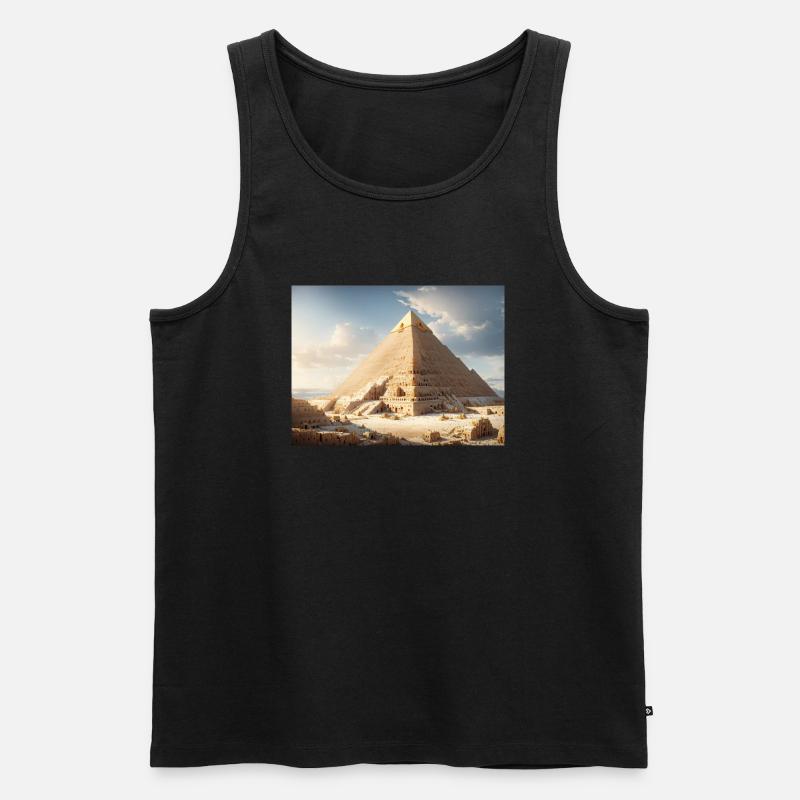 Ägyptische Pyramiden - Männer Premium Bio Tank Top - Schwarz