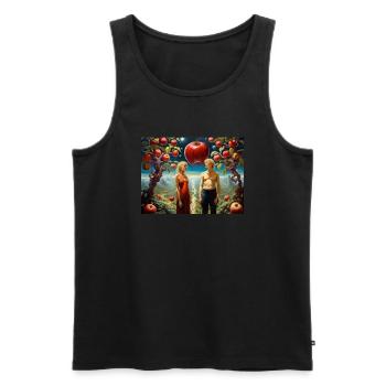 Verlorenes Paradies #3 - Männer Premium Bio Tank Top - Schwarz - Vorne - AI Model Male 178 light (178cm)