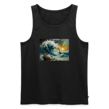 Zorn der Natur #10 - Männer Premium Bio Tank Top - Schwarz - Vorne - AI Model Male 178 light (178cm)