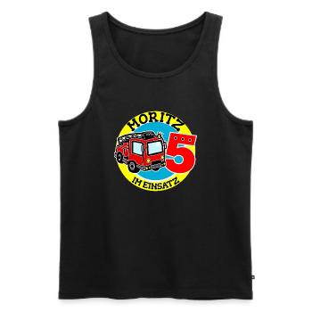 Name Moritz 5. Geburtstag Personalisiert - Männer Premium Bio Tank Top - Schwarz - Vorne - Michal (187cm)