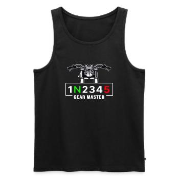 Moto motard Motard Motard Motard Moto Tour - Débardeur bio Premium Homme - noir - Devant - AI Model Male 178 light (178cm)