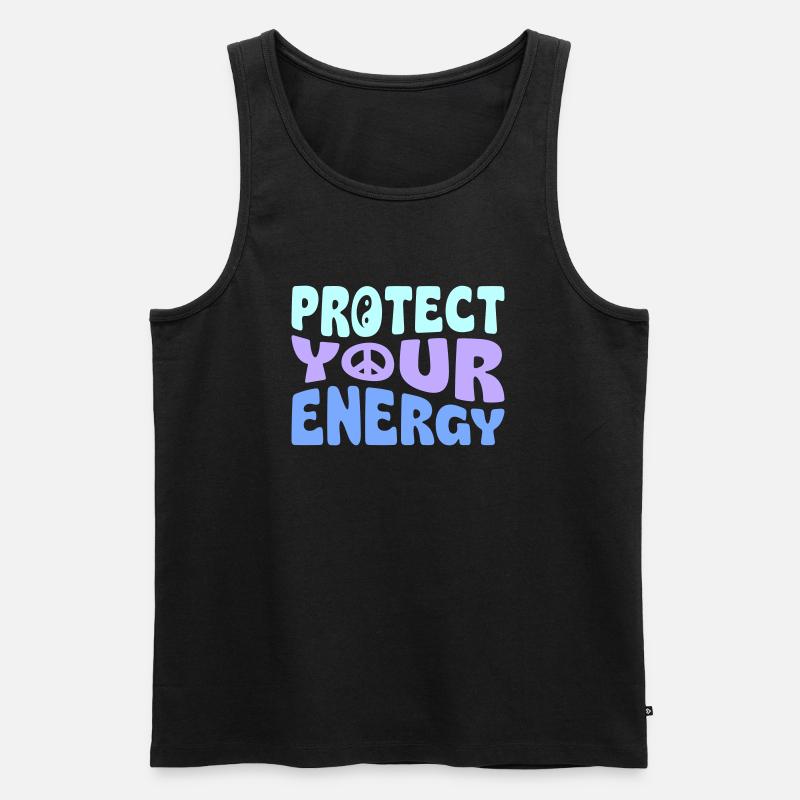 Protect Your Energy - Männer Premium Bio Tank Top - Schwarz