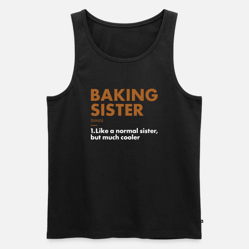 Baker Sister Définition Cuisson - Débardeur bio Premium Homme - noir