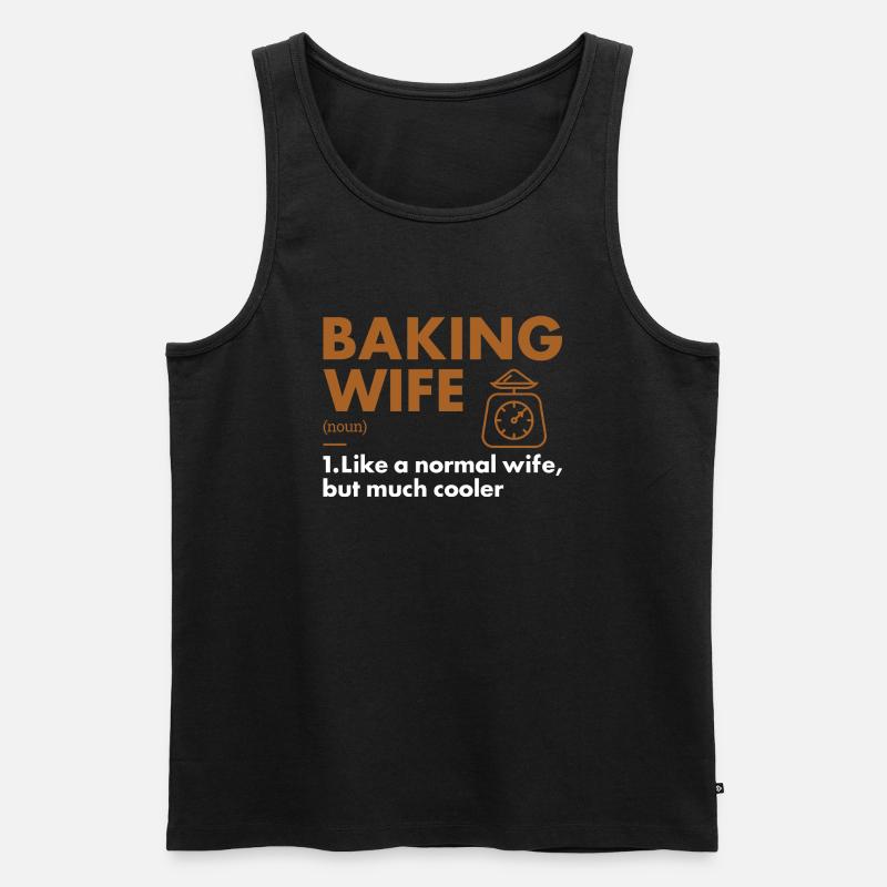 Baker Wife Definition Baking - Männer Premium Bio Tank Top - Schwarz