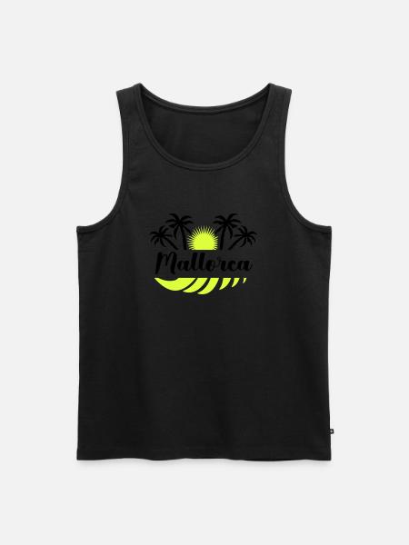 Majorca - Men's Premium Organic Tank Top - black