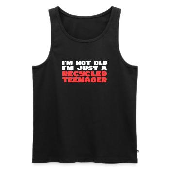 Im not old im just a recycled Teenager - Men's Premium Organic Tank Top - black - Front - AI Model Male 178 light (178cm)