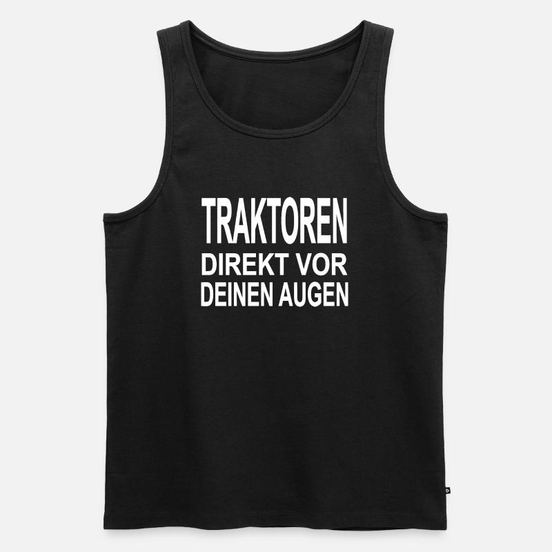 Traktor - Männer Premium Bio Tank Top - Schwarz