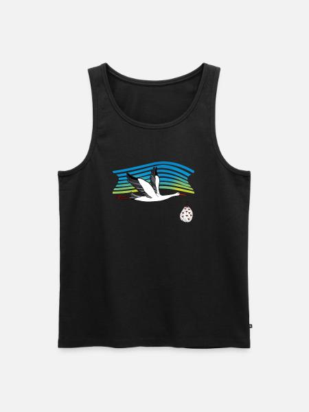 Storchenvogel - Männer Premium Bio Tank Top - Schwarz