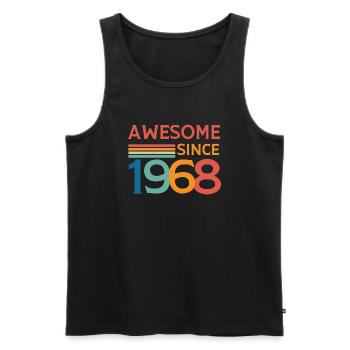 Awesome since 1968 - Débardeur bio Premium Homme - noir - Devant - Michal (187cm)