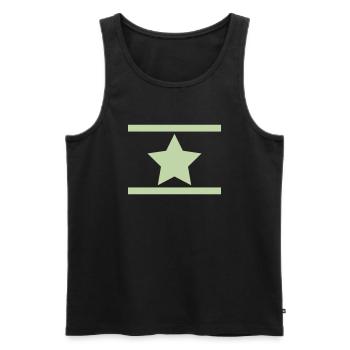 stern - Männer Premium Bio Tank Top - Schwarz - Vorne - Michal (187cm)