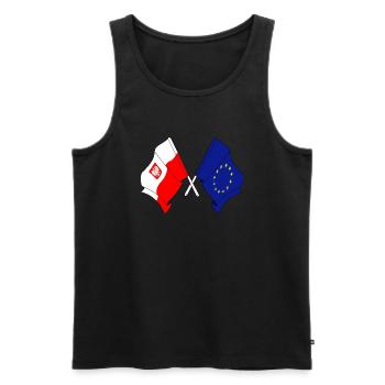 Drapeau de la Pologne, Europe - Débardeur bio Premium Homme - noir - Devant - Michal (187cm)