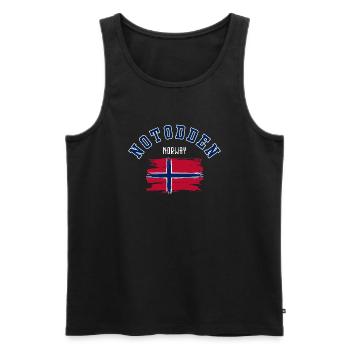 Notoden, Norvège - Débardeur bio Premium Homme - noir - Devant - AI Model Male 178 light (178cm)