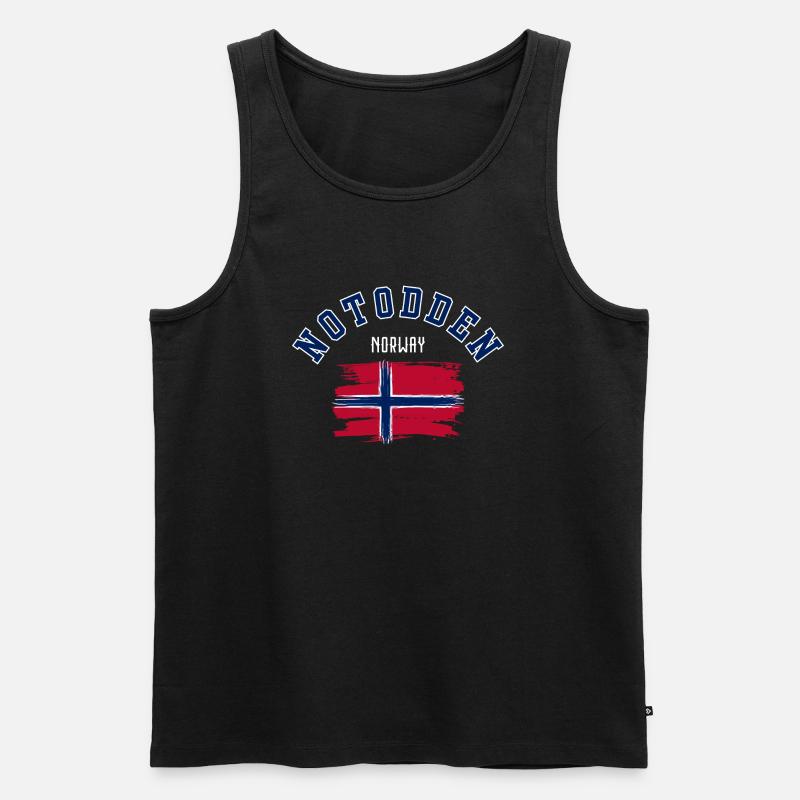 Notoden Norwegen - Männer Premium Bio Tank Top - Schwarz