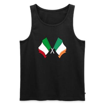 Flag of Italy, Ireland - Men's Premium Organic Tank Top - black - Front - Michal (187cm)