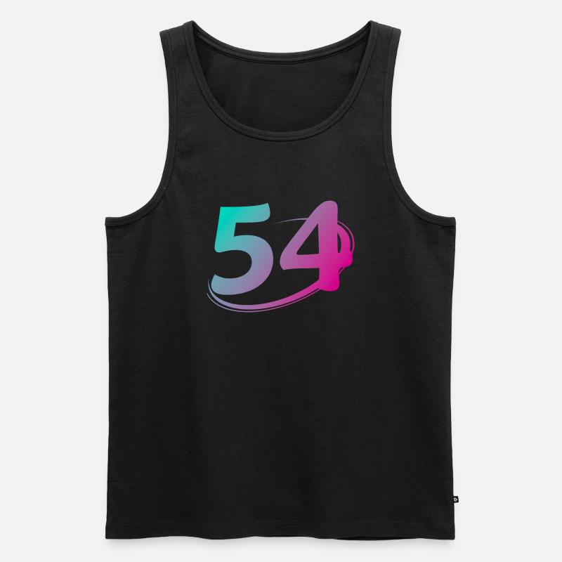 Nummer 54 mehrfarbig - Männer Premium Bio Tank Top - Schwarz