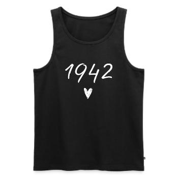 1942 Herzgeburtstag - Männer Premium Bio Tank Top - Schwarz - Vorne - Michal (187cm)