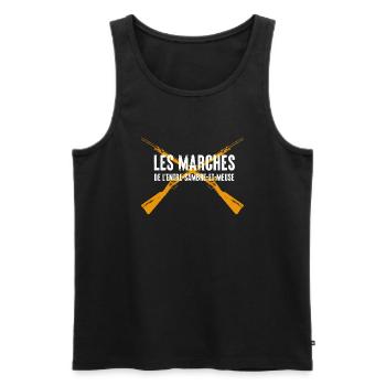 Les Marches de l'Entre-Sambre-et-Meuse - Débardeur bio Premium Homme - noir - Devant - Michal (187cm)