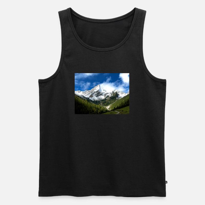 Mountain - Männer Premium Bio Tank Top - Schwarz