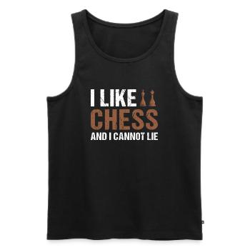 Chess Player I Like Chess - Männer Premium Bio Tank Top - Schwarz - Vorne - AI Model Male 178 light (178cm)