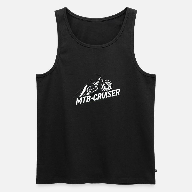 Logo MTB Cruiser - Männer Premium Bio Tank Top - Schwarz