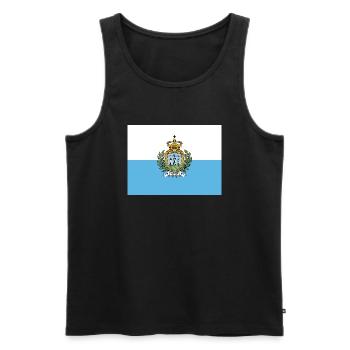Saint-Marin - Débardeur bio Premium Homme - noir - Devant - Michal (187cm)