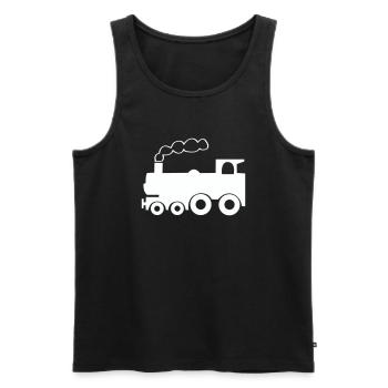 Locomotive - Débardeur bio Premium Homme - noir - Devant - AI Model Male 178 light (178cm)