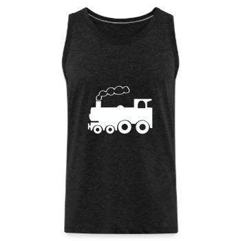 Lokomotive - Männer Premium Bio Tank Top - Anthrazit - Vorne - Alexander (188cm)