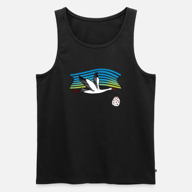 Vogel - Männer Premium Bio Tank Top - Schwarz