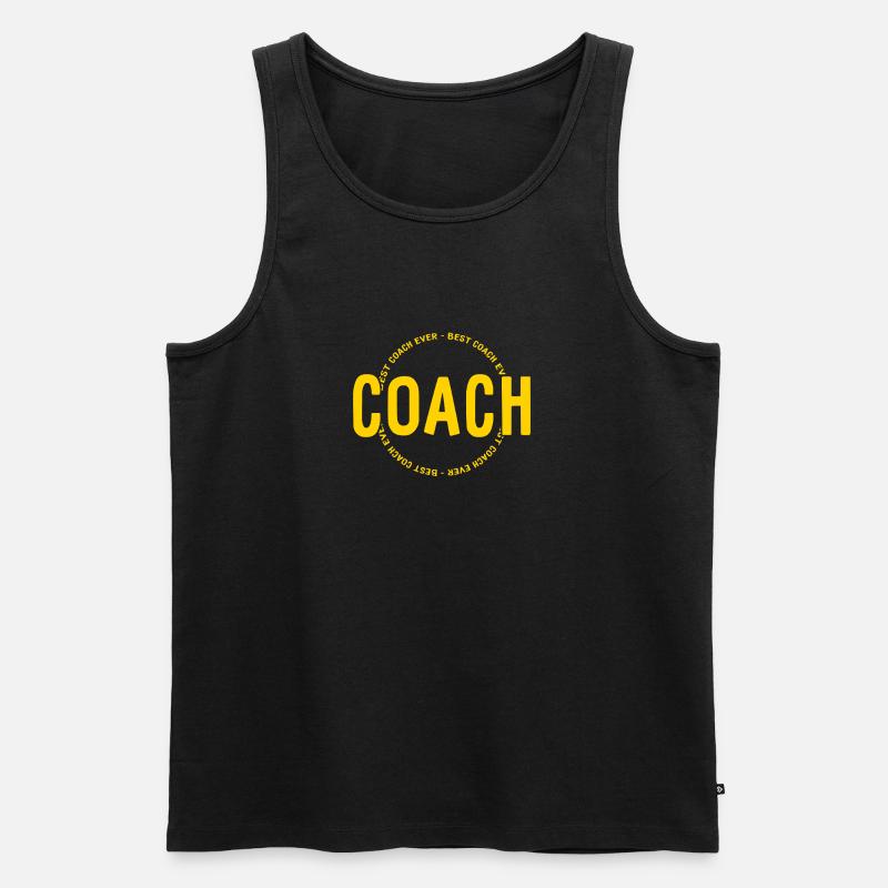 Best Coach Ever - Trainer - Training - Männer Premium Bio Tank Top - Schwarz