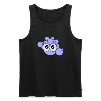 Bubbles - Men's Premium Organic Tank Top - black - Front - AI Model Male 178 light (178cm)