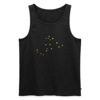 Sternbild Wassermann - Männer Premium Bio Tank Top - Schwarz - Vorne - Michal (187cm)