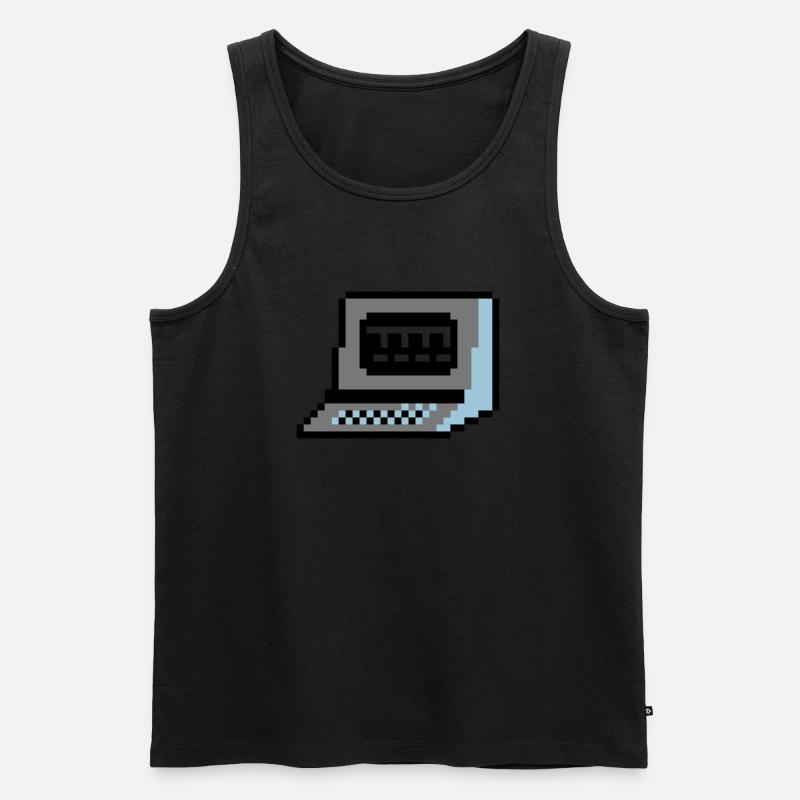 pixel computer - Men's Premium Organic Tank Top - black