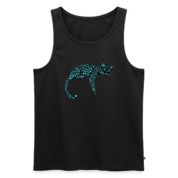 Neopard-ICE - Men's Premium Organic Tank Top - black - Front - Michal (187cm)
