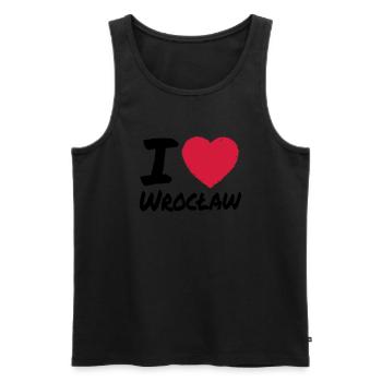 I Love Wroclaw - Männer Premium Bio Tank Top - Schwarz - Vorne - Michal (187cm)
