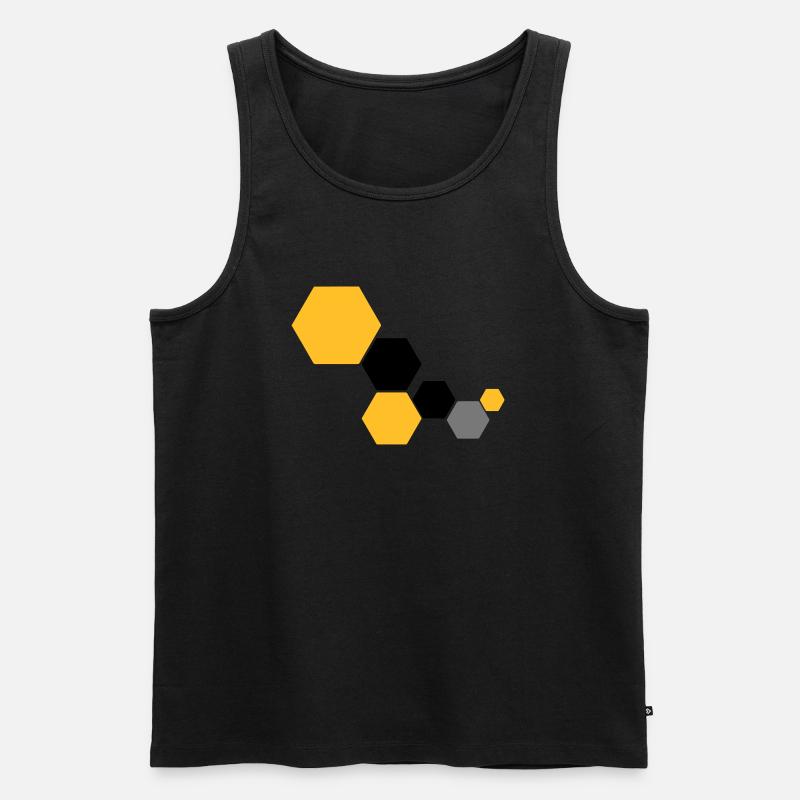 Waben 6 - Männer Premium Bio Tank Top - Schwarz