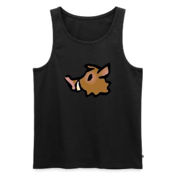 pig51 - Débardeur bio Premium Homme - noir - Devant - AI Model Male 178 light (178cm)