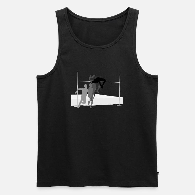 Hochsprung - Männer Premium Bio Tank Top - Schwarz
