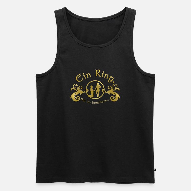 Ein Ring - Männer Premium Bio Tank Top - Schwarz