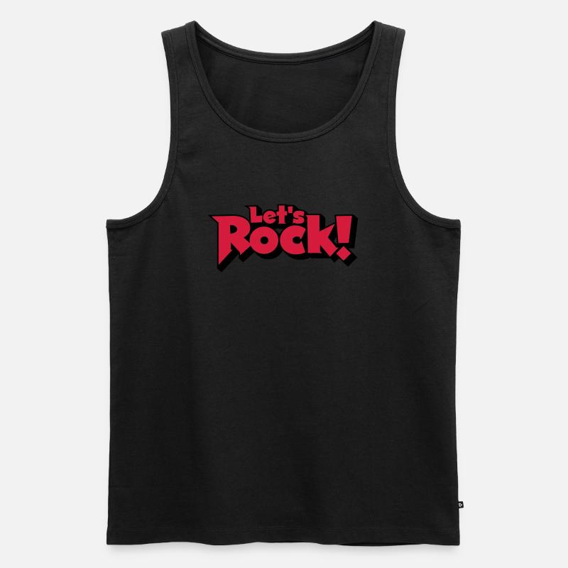 Let's Rock - Männer Premium Bio Tank Top - Schwarz