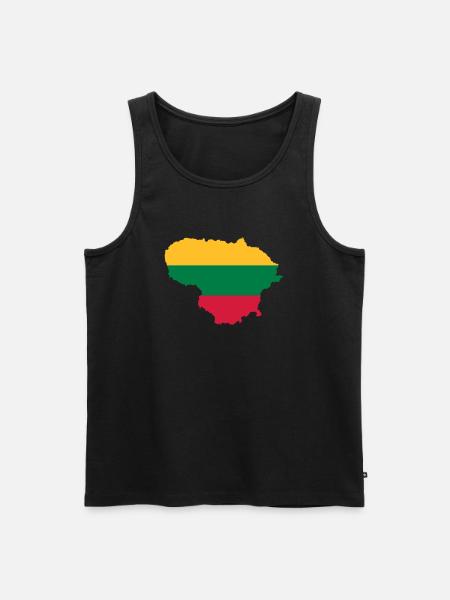 Lithuania - Men's Premium Organic Tank Top - black