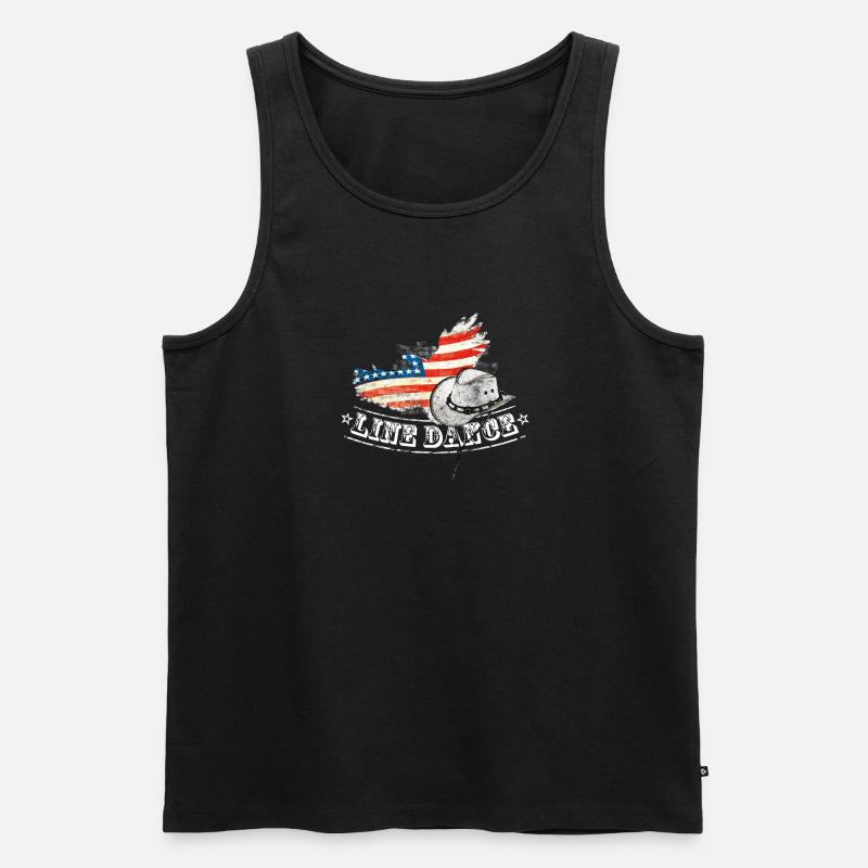 linedance - Männer Premium Bio Tank Top - Schwarz