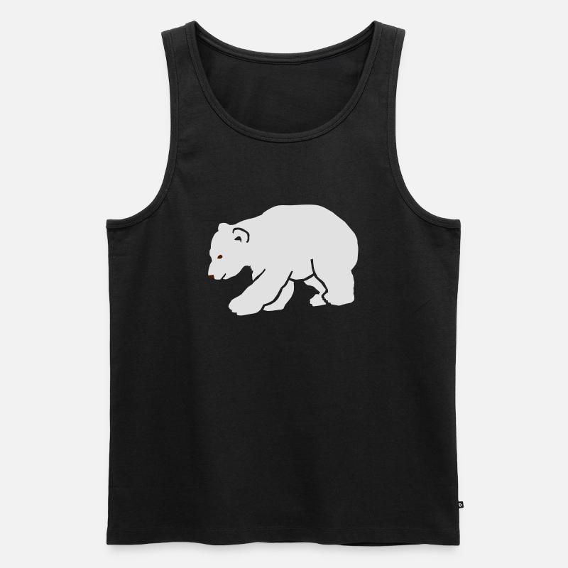 Eisbär Knut Polar - Männer Premium Bio Tank Top - Schwarz